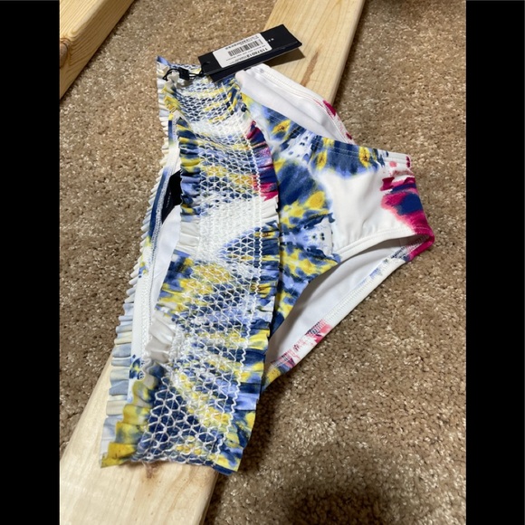 NWT (XS/S) M? Tommy Hilfiger smock ruffle hip hugger waistband full back bottoms - Picture 2 of 13